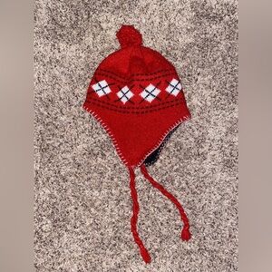 Multi-Tassel Winter Trapper Hat + Braids + PomPom Ball Fall Cozy Holiday Season